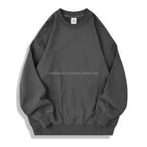 Sweatshirts lourds pour hommes de haute qualité avec logo personnalisé Vente en gros en usine pour hommes avec logo personnalisé Sweat-shirt en molleton de coton 345GSM - Product Image 4