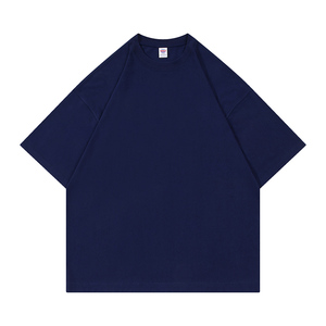 เสื้อยืดผ้าคอตตอนผสมเนื้อหนาสำหรับผู้ชาย ทรงหลวม สไตล์ลำลอง ไหล่ตก หลายสี แพ็คหลายตัว สตรีทแวร์ ดีไซน์เรียบง่าย - Product Image 3