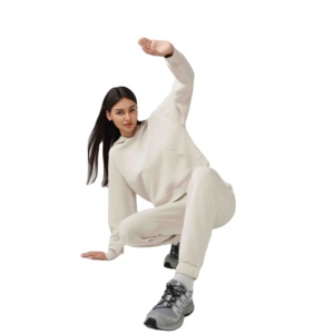 Automne hiver femmes sweat à capuche décontracté délavé tricoté Fitness sport Yoga haut avec Logo avant ample mince sweat à capuche - Product Image 1