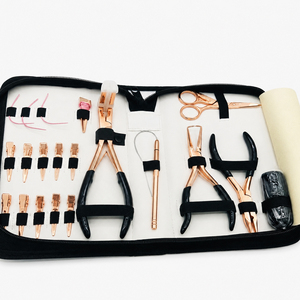Kit complet d'outils pour extensions de cheveux avec pinces durables et accessoires pratiques pour une installation facile et des services de coiffure - Product Image 3