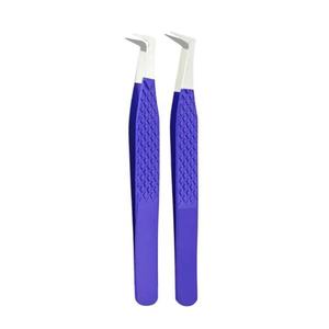 Pince à cils courbée DANTRIC IMPLANTS 10 mm en acier inoxydable, prise en main parfaite, pointe lisse de précision, outil professionnel pour extensions de cils - Product Image 5