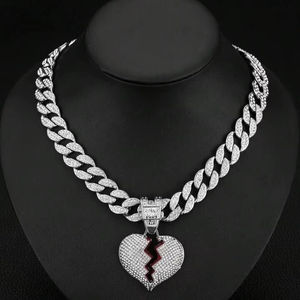 Chaîne de luxe en argent sterling 925 pour homme, style hip-hop, entièrement sertie de moissanite, avec montre et collier cubain glacé, cadeau USA UK 100% pur - Product Image 1