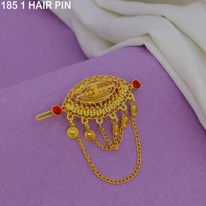 Épingle à cheveux de luxe en alliage plaqué or MIJ pour femmes, vente en gros, épingle à cheveux géométrique plaquée or, accessoires pour cheveux féminins - Product Image 1