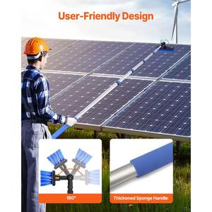 30FT maniglia estensibile Kit palo alimentato ad acqua 65,6ft tubo 180 gradi girevole testina esterna finestra per uso domestico pannello solare - Product Image 3