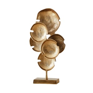 Modern Design Gold <b>Tree</b> Sculpture Modern Aluminum Metal Layered Disk <b>Tabletop</b> Home Decorative Art Piece For Living Room Office - Product Image 1