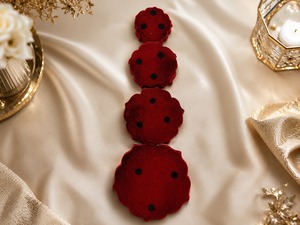 Juego de 4 Portavelas de Té Rojos de Terciopelo, Ideales para Mesas de Comedor, Centros de Mesa, Salas de Estar y Decoración Festiva - Product Image 5