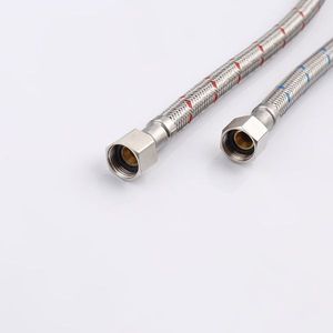 Rubinetto per lavabo bagno a 2 maniglie in nichel spazzolato, rubinetto da 4 pollici con attacco centrale e scarico a 3 fori per lavabo - Product Image 3