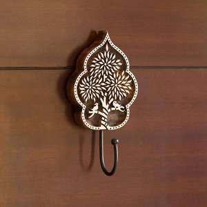 Tree Hand Carved Sheesham Wood Wall <b>Hook</b> for Towels Coats <b>Kitchen</b> Hanging Decor - Product Image 3