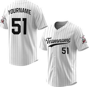 Camiseta de Béisbol Personalizada por Sublimación, Transpirable, Talla Grande, Manga Corta, Venta al Por Mayor, Ropa de Equipo, Secado Rápido, Poliéster, con Botones - Product Image 4