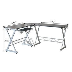 Scrivania per Computer a L in Legno YJ, Ideale per Studio e Scrittura, Compatibile con Laptop, Spedizione Gratuita - Product Image 6