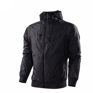 Chaqueta cortavientos impermeable con capucha para hombre, color verde azulado y negro, con paneles de chevron, cremallera completa, puños acanalados, estilo casual deportivo, forro grueso. - Product Image 3