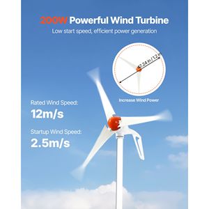 Kit de Energía Solar y Eólica de 12V 400W con 2 Paneles Monocristalinos de 100W, Turbina Eólica de 200W y Controlador Híbrido MPPT - Product Image 4