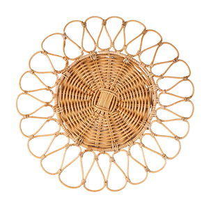 Manteles individuales de ratán natural con forma de flor al por mayor, platos base de mimbre duraderos para decoración de bodas y mesas de comedor, Vietnam - Product Image 3