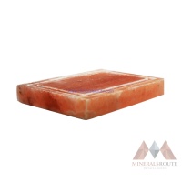 Plaque de sel de l'Himalaya MRPL_2332 12x8x1,5 pouces, plaque de cuisson rainurée, style Feng Shui