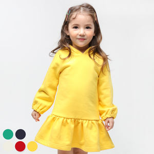 Robe coréenne OZKIZ pour enfants, 100 % coton, pour filles de 2 à 7 ans, collection printemps/automne, mode enfantine avec volants, vente en gros - Product Image 1