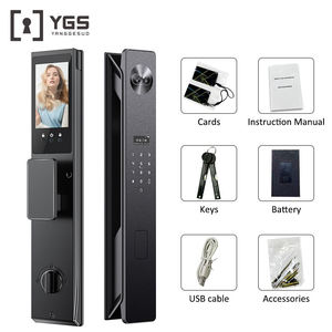 YGS kunci pintu pintar ponsel Tuya App, kunci pintu pintar pengenalan wajah 3D elektronik - Product Image 6