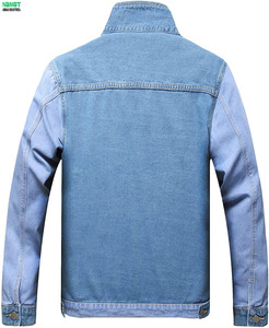 Solid Dark Blue Cotton Jean Layer Standard Cut Relaxed Fit <b>Men</b> Top Workwear Inspired Heavyweight Jean Garment - Product Image 2