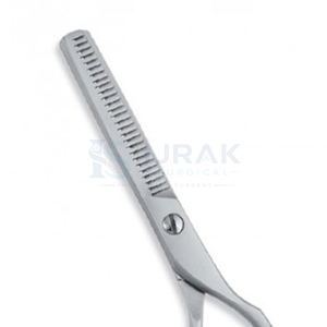 Ciseaux professionnels pour la parrure des cheveux, en acier inoxydable 440C, 28 dents, pointe arrondie, pour droitiers, manche long, outils de salon - Product Image 2