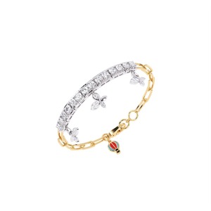 Half Eternity Diamond Bracelet Showcasing 1.646 Ct Lab Grown Diamond | In 9K Yellow White And Rose <b>Gold</b> - Product Image 3