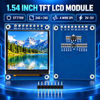 Module d'affichage LCD TFT 1,54 pouce ST7789 240x240 Écran carré couleur Interface SPI 4 fils 3V 5V pour électronique DIY