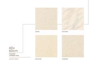 Carreaux de porcelaine solubles nano, accents modernes, carreaux de sol et de mur polis haute brillance, durables et imperméables - Product Image 2