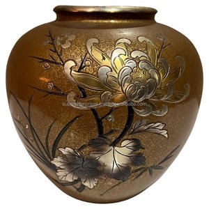 Floreros y macetas de metal antiguo de latón dorado de alta calidad para vestíbulo, salón, dormitorio, sala de estar, oficina, interior del hogar - Product Image 5