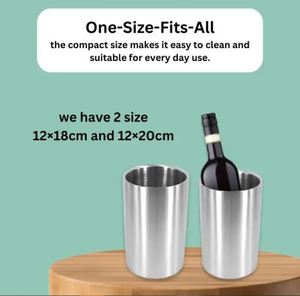 Buckets Ice Bulk Stainless Steel Double-Wall Ice Bucket Metal Barware Products for Wine Beer - Product Image 3