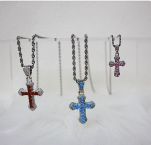 Pendentif croix en moissanite, argent sterling 925, bijou religieux, cadeau unisexe - Product Image 6