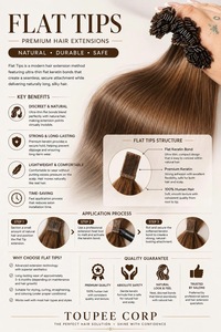 Extensiones de Cabello Virgen Vietnamita con Punta Plana y Adhesión de Queratina a Precio de Fábrica |   Cutículas Alineadas |   Máquina de Doble Trama |   Todos los colores son adecuados - Product Image 2