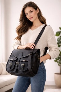 Most Selling Stylish Leather Messenger <b>Bag</b> for Women Office <b>Work</b> <b>Laptop</b> Carry Crossbody Shoulder <b>Bag</b> Available for Sale - Product Image 5