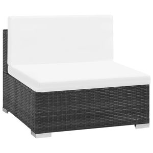 ชุดโซฟาสนามสีดำ 8 ตัว พร้อมชุดเบาะรองนั่งสีครีม - Product Image 4