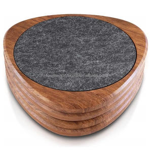 RF Crafts New Home Posavasos de té de estilo clásico Esteras y almohadillas de madera Resina para decoraciones de bebidas en mesas caseras - Product Image 6