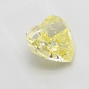 Diamant en forme de cœur jaune intense fantaisie de 1,01 ct, pureté VS2, taille excellente, diamant certifié pour bijoux fins et fiançailles - Product Image 4
