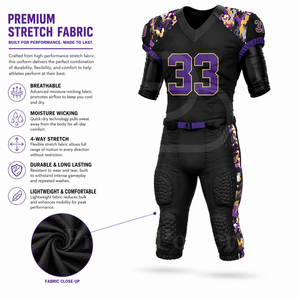 Uniforme de Fútbol Americano Personalizable 2026, Transpirable, con Nombre del Equipo, Ropa Deportiva de Alto Rendimiento, OEM, ODM, al por Mayor - Product Image 6