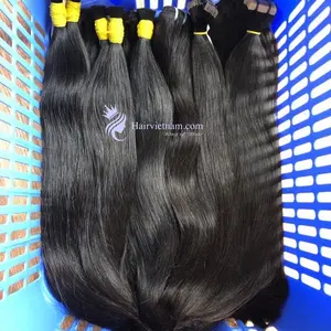 Extensiones de Cabello bonestraight de alta calidad, cabello humano hecho por crudo de vietnam