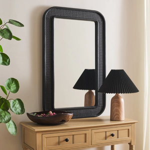 Miroir mural décoratif en rotin classique à faible MOQ, avec cadre en bois, pour intérieur, maison ou bureau, fabriqué au Vietnam - Product Image 3
