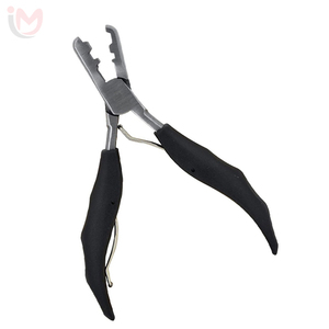 Pince professionnelle pour l'élimination des extensions capillaires, pour micro-anneaux, perles et I-Tip, en acier inoxydable, kit de salon OEM - Product Image 1