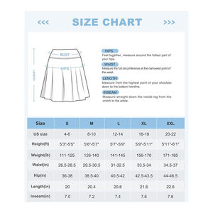 กระโปรงเทนนิสผู้หญิงมีกระเป๋า ใช้งานได้จริงและมีสไตล์ เอวยางยืด ตัวเลือกการสกรีนแบรนด์ได้ เหมาะสำหรับนักกีฬา - Product Image 6