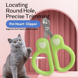 Coupe-ongles pour chat avec trou de positionnement de sécurité, en acier inoxydable, coupe-griffes pour chaton, ciseaux de toilettage de précision pour débutants - Product Image 3