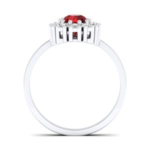 REYES Wholesale Price 925 Sterling <b>Silver</b> VVS Moissanite with <b>Garnet</b> Gemstone Wedding Gift <b>Rings</b> For Women Fine Jewelry - Product Image 4