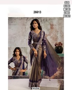 Soft Grace Traditional Crunchy Silk Party Saree-Wrinkle Free Moisture Wicking All Seasons - Product Image 6