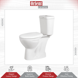 Fournisseur leader vendant des toilettes rondes à poser au sol, deux pièces, de haute qualité, élégantes et neuves, pour salle de bain, à bas prix - Product Image 3