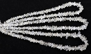 AAA Plus Quality White Herkimer Diamond Quartz Nugget Beads 9-12MM Diamond Quartz Gemstone Beads Natural Herkimer Rough <b>Stone</b> - Product Image 5