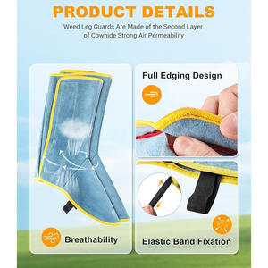 Couvre-chaussures de protection en cuir fendu pour soudeurs – Protection robuste pour les pieds, résistantes aux chocs - Product Image 2