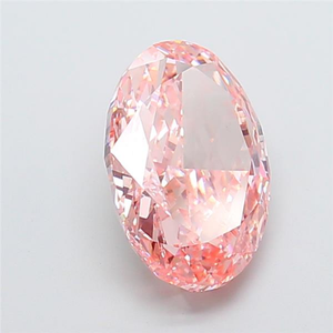 Diamant synthétique cultivé en laboratoire, diamant de qualité supérieure cultivé en laboratoire, rose vif fantaisie, taille ovale, 7,03 carats, VS2 - Product Image 4