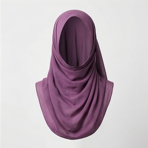 Hiyab de Chifón de Color Sólido para Mujer, Transpirable, para Uso Diario, Pañuelo Étnico de Oriente Medio - Product Image 1
