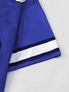 Maillot de football personnalisé en maille bleue, col en V, 23, chemise de sport, OEM, marque privée, vente en gros, fournisseur américain, en vrac - Product Image 4