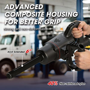 4.6kg Lightweight 1" Triple Hammer Clutch Air Impact Wrench 6" Extended Anvil Composite Housing High Torque <b>Pneumatic</b> <b>Tool</b> OEM - Product Image 5
