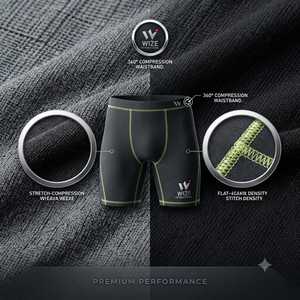 Shorts de compression noirs pour hommes, nouvelle collection, logo personnalisé, faible MOQ, shorts de compression ajustés pour la course et la gym - Product Image 5