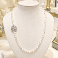 Collier en perles CZ, bijoux floraux en perles, bijoux personnalisés pour boutique de cadeaux